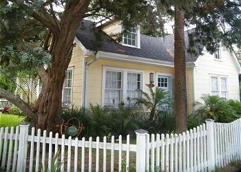 front of cottage