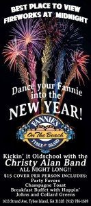 New Year's party at Fannies on the Beach