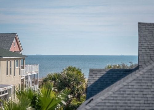 oceans views from the roof top deck at marigold cottage