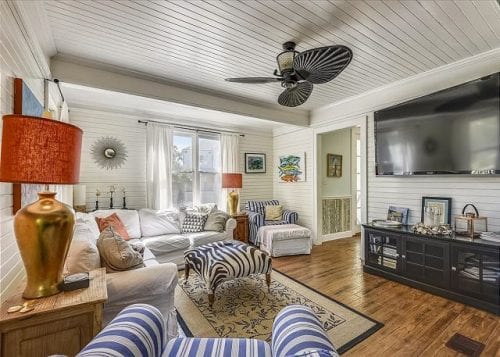 we love the circles made by the ceiling fans at whispering palms cottage