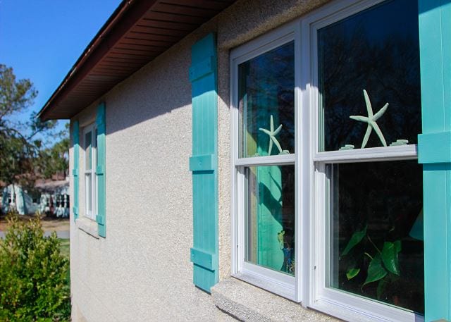 Rusty Window Coast coastal joy windows - Mermaid Cottages on Tybee Island, GA