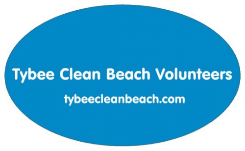 the logo for the tybee clean beach volunteers on tybee island ga