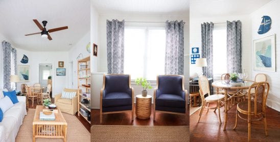 the living room at sandpiper cottage