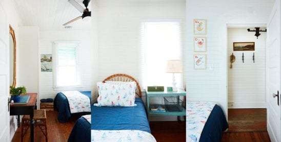 the life styled twin bedroom of sandpiper cottage