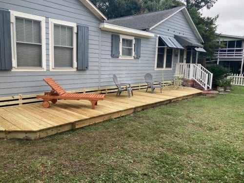 blue heron cottage deck