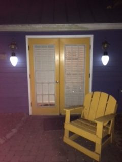Christmas night lights at Fish Camp Cottage
