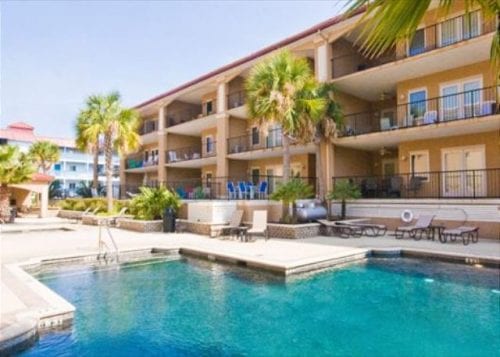 patio doors at two mermaids condo