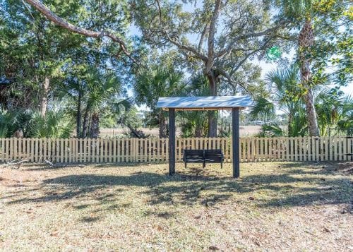 the backyard swing at madelyn's on the marsh
