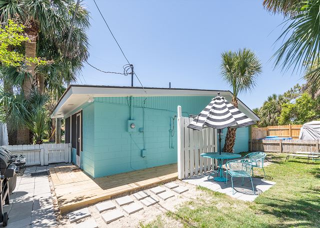 just beachy patio area