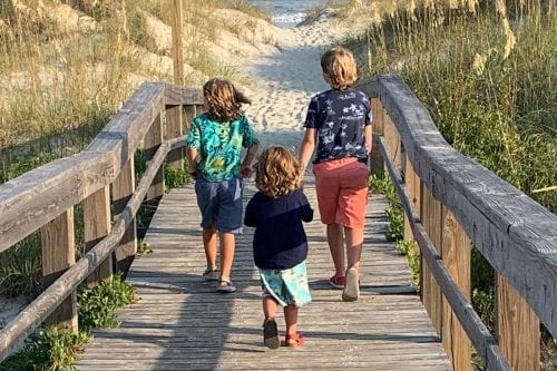 Georgia Staycation with boys headed to the Tybee Island beach