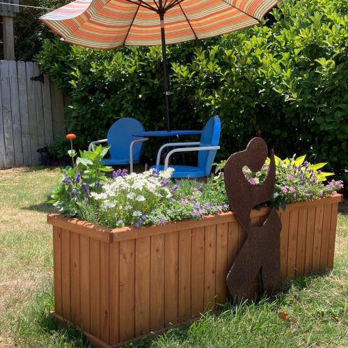 egrets marsh flower box