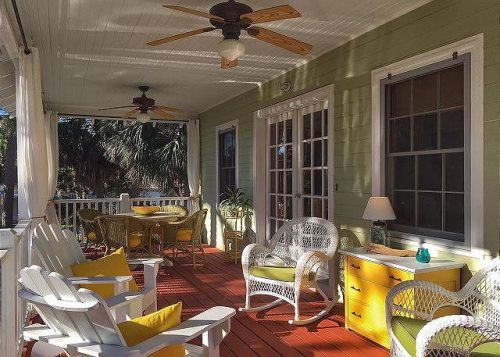 the porch at Moby Dick cottage