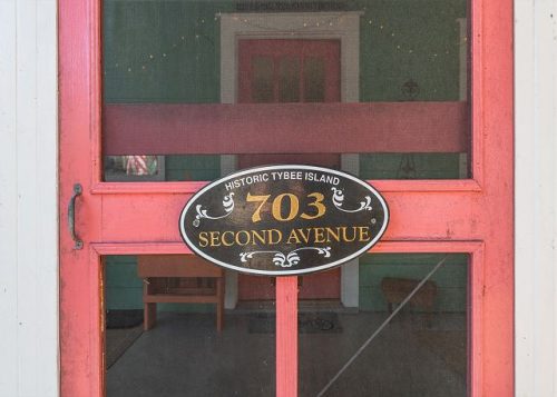Screen door at Nora's Cottage