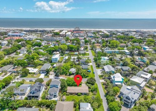 Overhead shot of Tybee Island